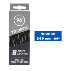 Tkaničky do bruslí Blue Sports Titanium Black 84 palců = 213cm