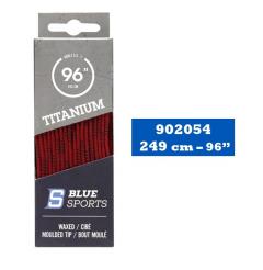 Tkaničky do bruslí Blue Sports Titanium Red 72 palců = 182cm