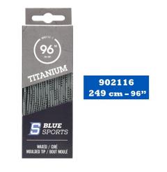 Tkaničky do bruslí Blue Sports Titanium Grey 120 palců = 304cm