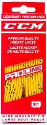 Tkaničky do bruslí CCM Hockey Laces Wide žluté 120 palců = 304cm