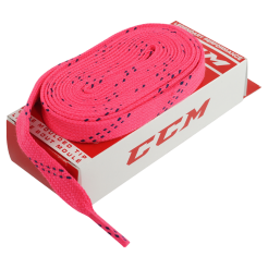 Tkaničky do bruslí CCM Hockey Laces Wide růžové 
