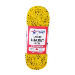 Tkaničky do bruslí SportsTape Hockey Laces Wax žlutá 96 palců = 243cm