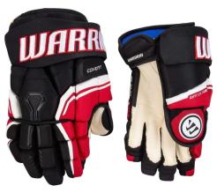 Hokejové rukavice Warrior Covert QRE20 Pro SR červeno-černo-bílá 14 = výška postavy 168cm a vyšší