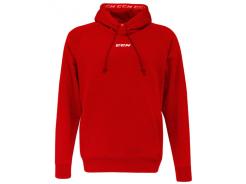 Mikina CCM Team Fleece Pullover Hoodie Red SR  