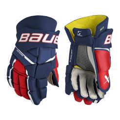 Hokejové rukavice Bauer Supreme M3 INT (1061901) 13 palců = výška postavy 165-175cm tmavě modrá-červeno-bílá