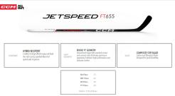 Hokejka CCM Jetspeed FT655 flex 65 INT pravé (pravá ruka dole) P29