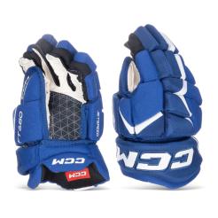 Hokejové rukavice CCM JetSpeed FT680 SR tmavě modrá-červeno-bílá 14 palců = 36cm - výška postavy 160-180cm