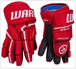 Hokejové rukavice Warrior Covert QR5 30 SR červená 14 palců = výška postavy 170-180cm