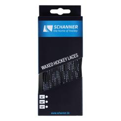 Tkaničky do bruslí Schanner Waxed Hockey Laces Black 