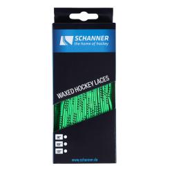 Tkaničky do bruslí Schanner Waxed Hockey Laces Green 