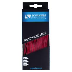 Tkaničky do bruslí Schanner Waxed Hockey Laces Red 