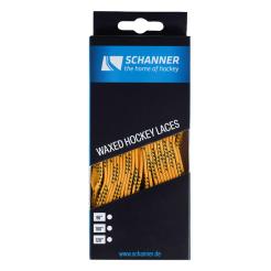 Tkaničky do bruslí Schanner Laces Waxed žluté 96 palců = 243cm