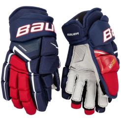 Hokejové rukavice Bauer Supreme Ultrasonic SR (1058641) 14 palců = výška postavy 170-180cm tmavě modrá-červeno-bílá