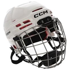 Hokejová helma s mřížkou CCM Tacks 70 YTH Combo bílá YTH (žák) = obvod hlavy 49 - 53cm