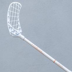 Florbalka SALMING Quest2 Mid Midlite 35 JR White/Nectarine 
