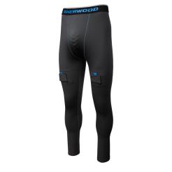 Hokejové kalhoty ribano se suspenzorem Sherwood Hat Trick Compression Jock Pant SR 
