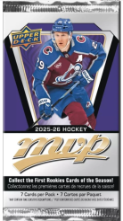 Hokejové karty NHL 2025-26 Upper Deck MVP Hockey Retail Balíček 